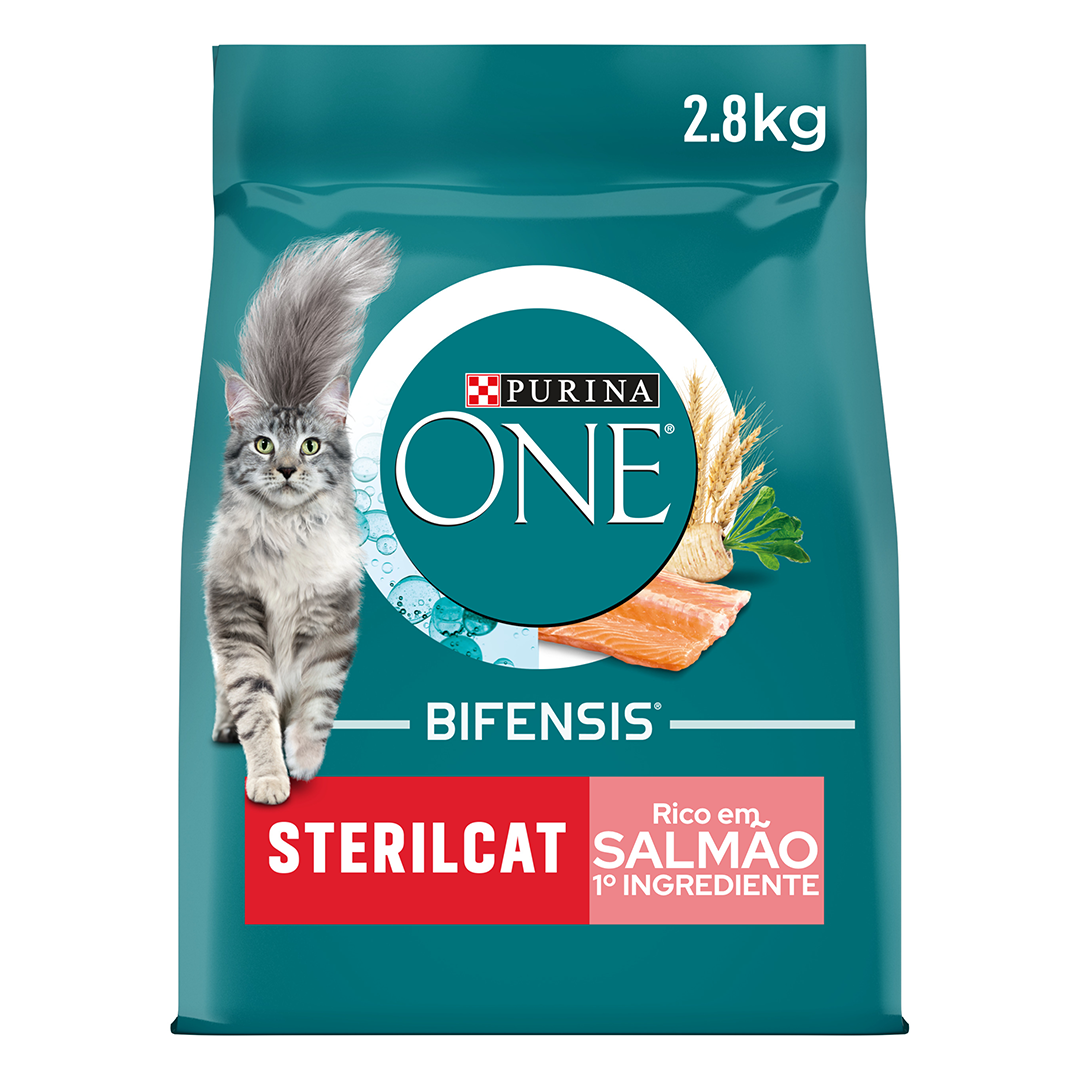 Comida Seca para Gato Esterilizado com Salmão