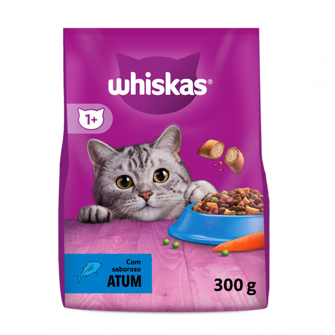Comida Seca Para Gato Adulto Com Atum Whiskas 300 g