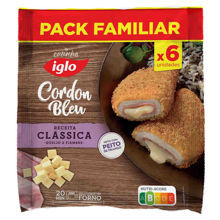 Crocantes de Frango Cordon Bleu Congelados Iglo