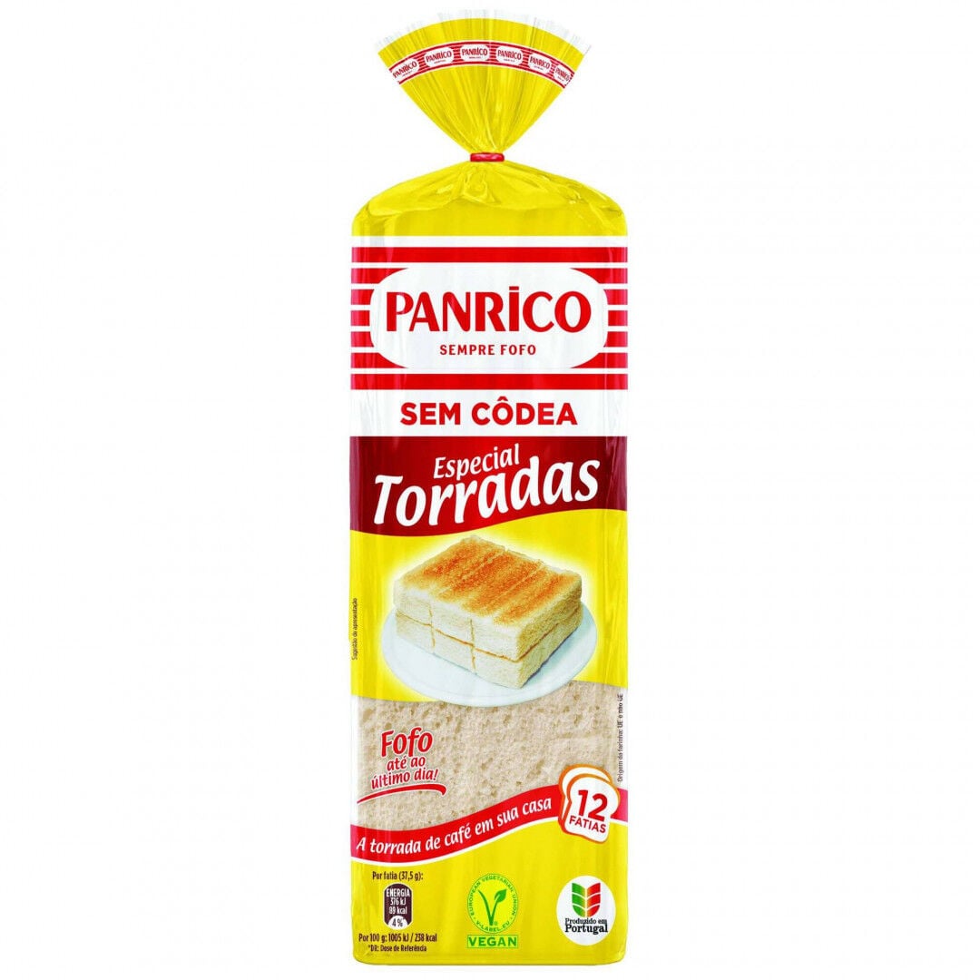 Pão De Forma Sem Côdea Especial Torradas Panrico 450 g