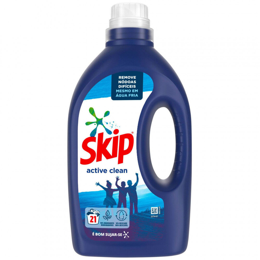 Detergente Máquina Roupa Líquido Active Clean Skip