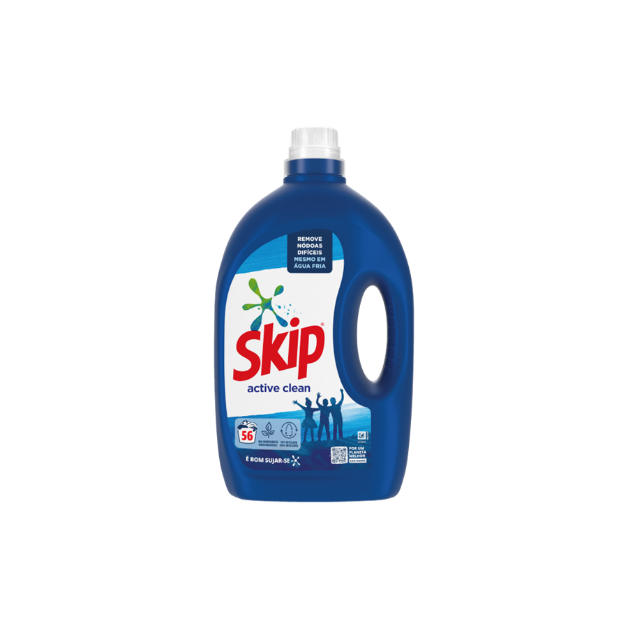 Detergente Máquina Roupa Líquido Active Clean Skip 56 un