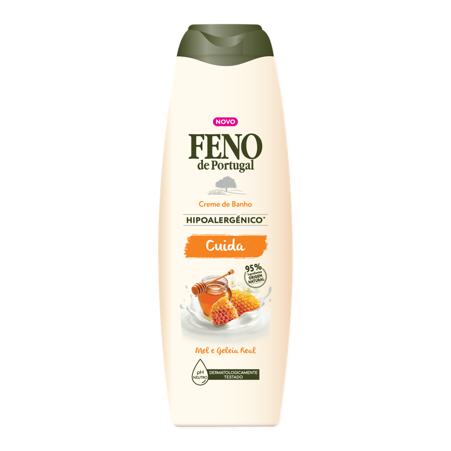 Gel De Banho Hipoalergénico Cuida Mel E Geleia Real Feno 650 ml