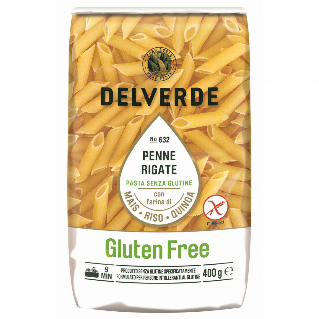 Massa Penne Rigate Sem Glúten Delverde 400 g