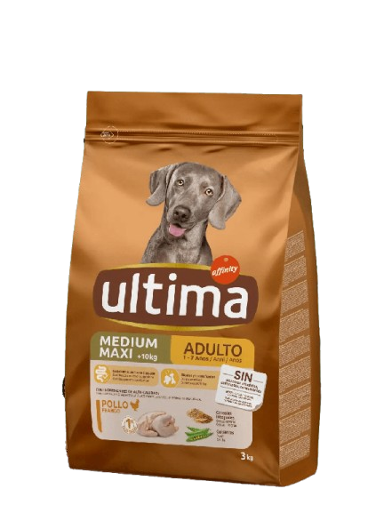 Comida Seca Para Cão Adulto +10kg Com Frango Affinity Ultima 3 kg