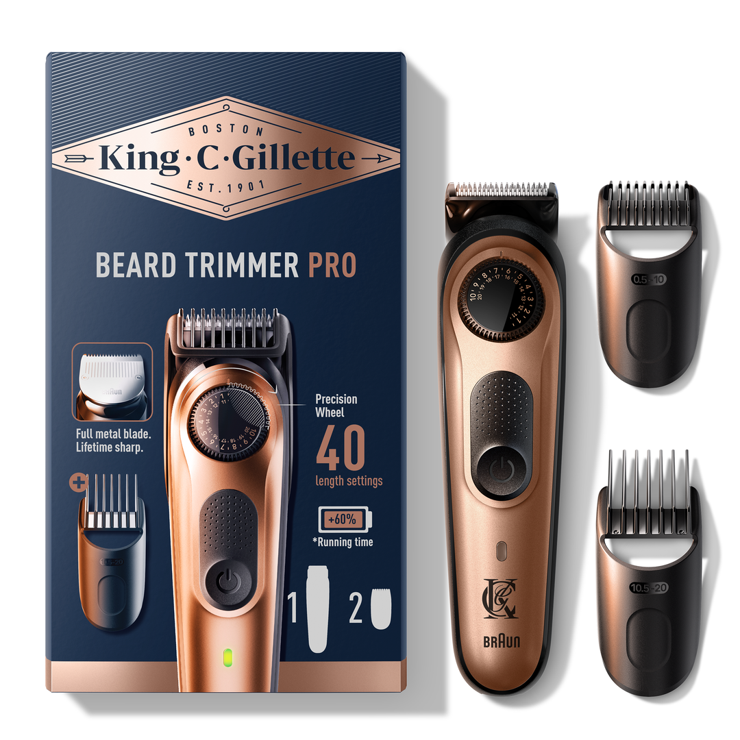 Máquina de Barbear King C. Beard Trimmer Pro + Pentes