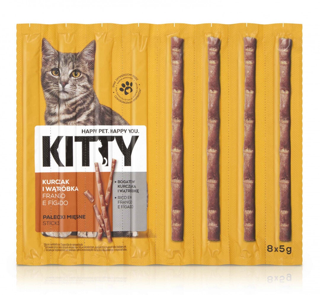 Snack para Gato Sticks Frango e Fígado Kitty