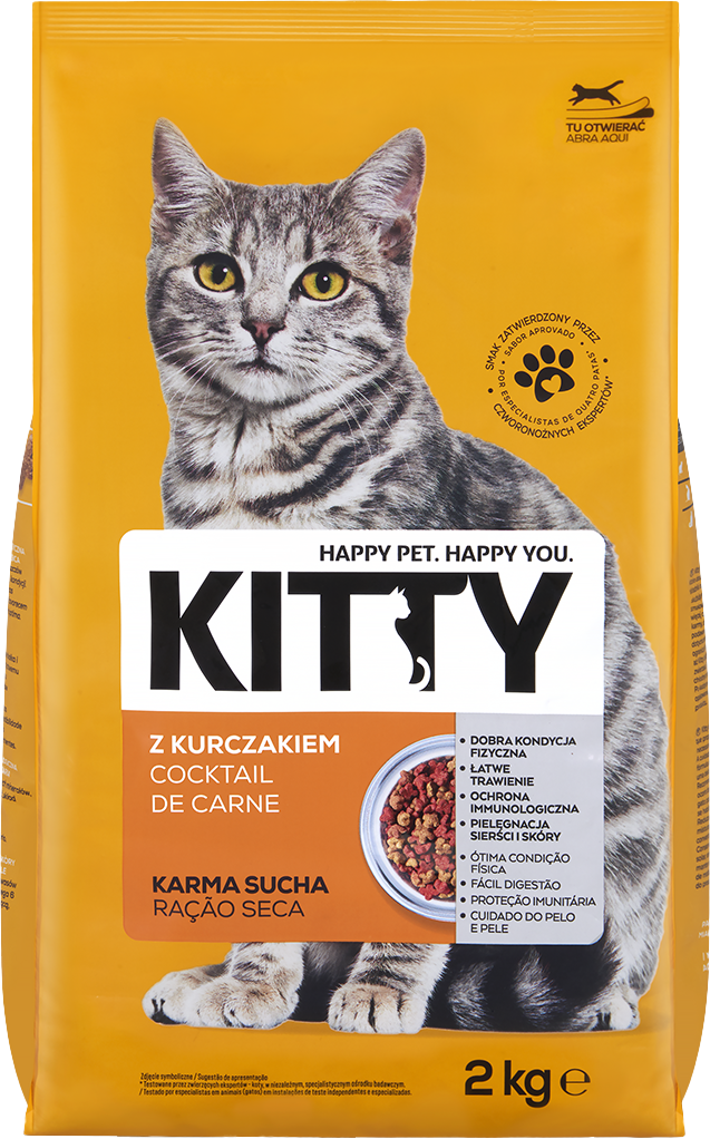 Comida Seca Para Gato Cocktail De Carne Kitty 2 kg