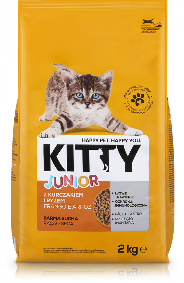 Comida Seca Para Gato Júnior Frango E Arroz Kitty 2 kg