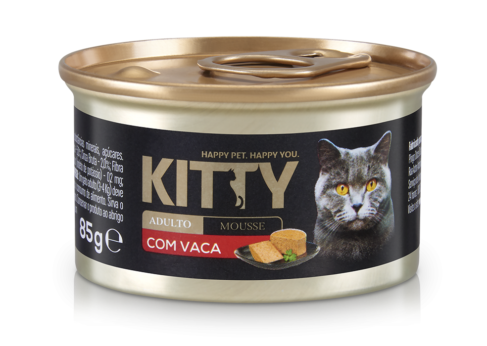 Comida Húmida para Gato Adulto Mousse com Vaca