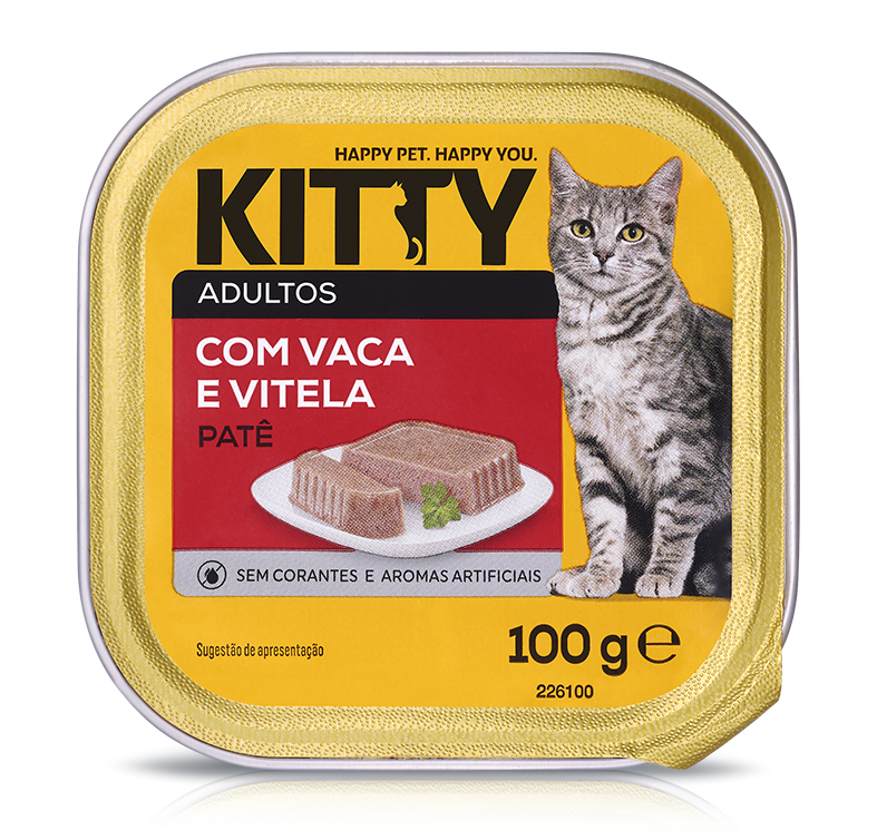 Comida Húmida para Gato Adulto Patê com Vaca e Vitela