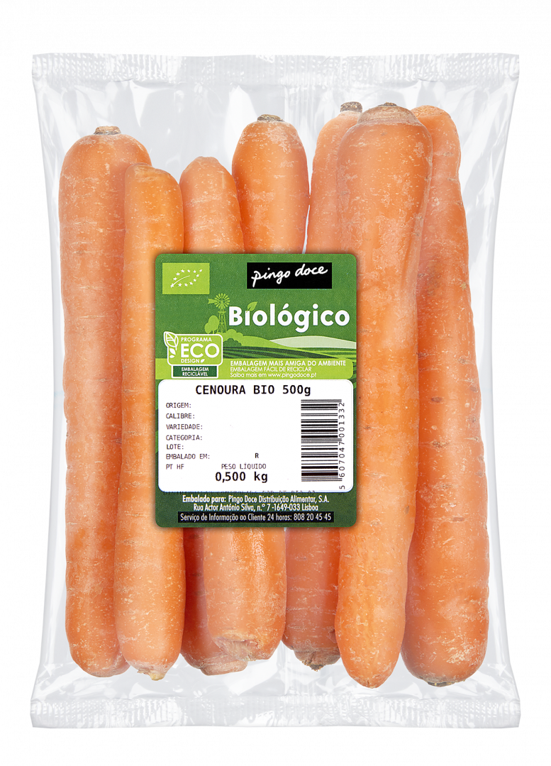Cenoura Biológica Embalada