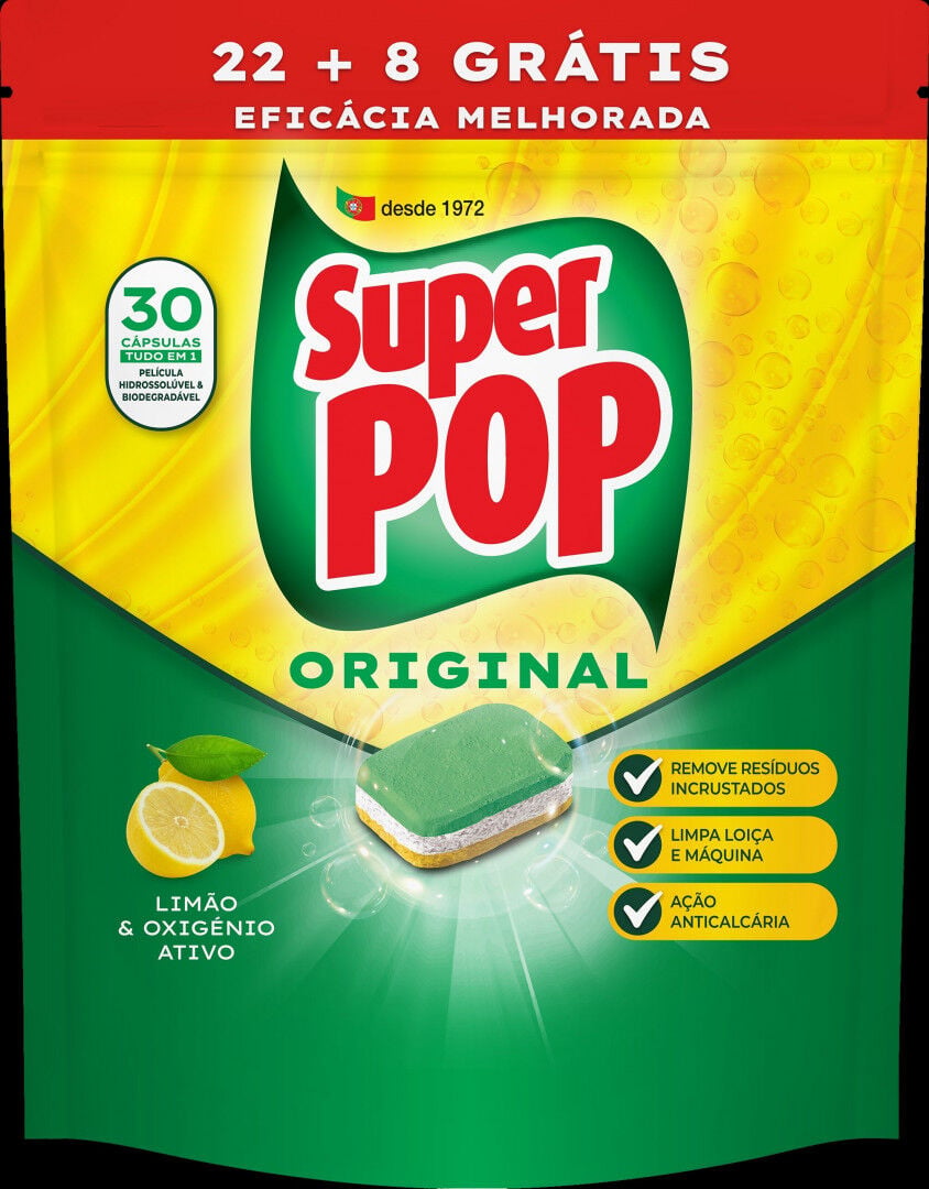 Pastilhas Para Máquina Loiça Oxi Plus Super Pop 30 un