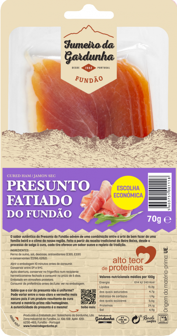 Presunto Fatiado Do Fundão 7 Meses De Cura Fumeiro Da Gardunha 70 g