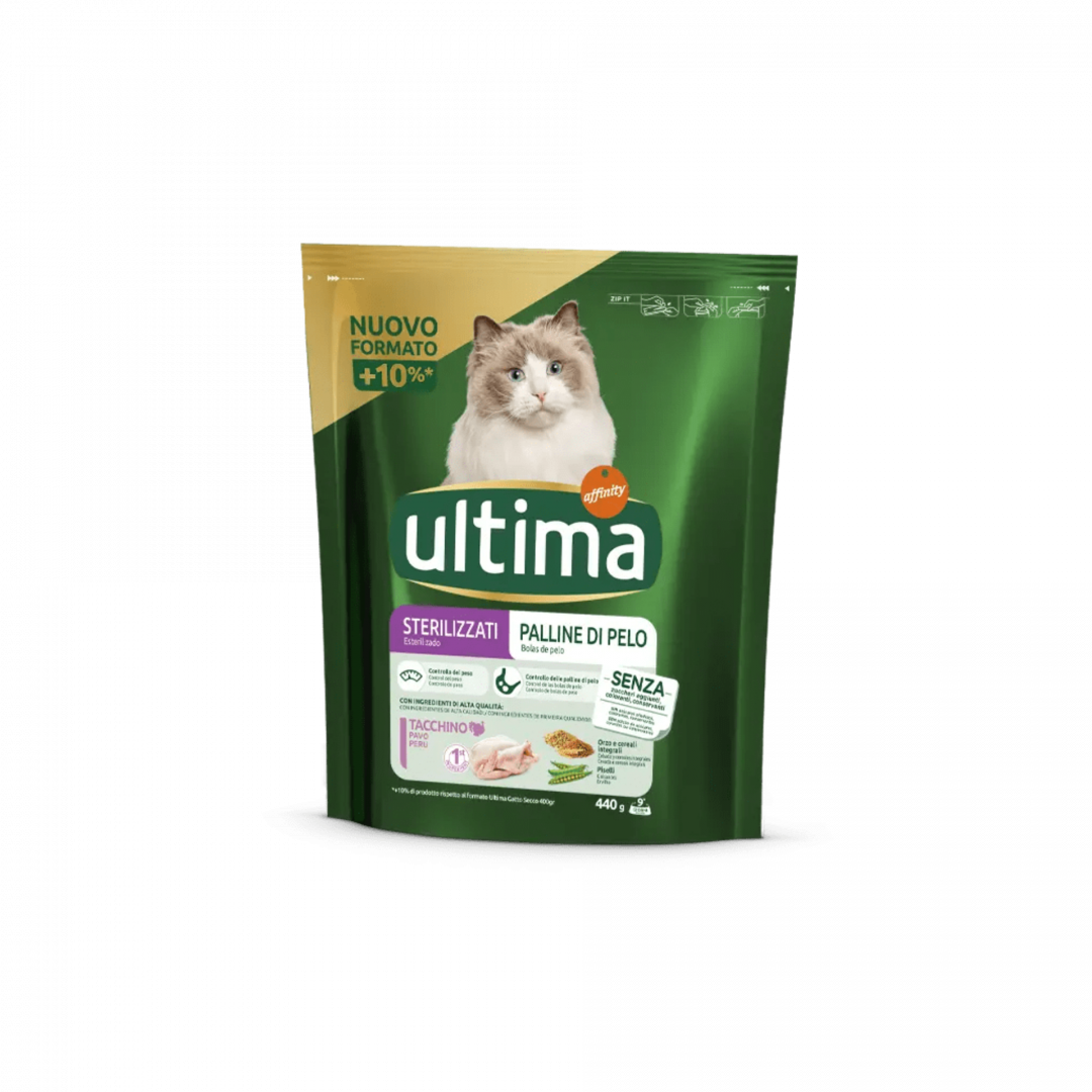 Comida Seca Para Gato Esterilizado Bolas De Pêlo Com Peru Affinity Ultima 440 g