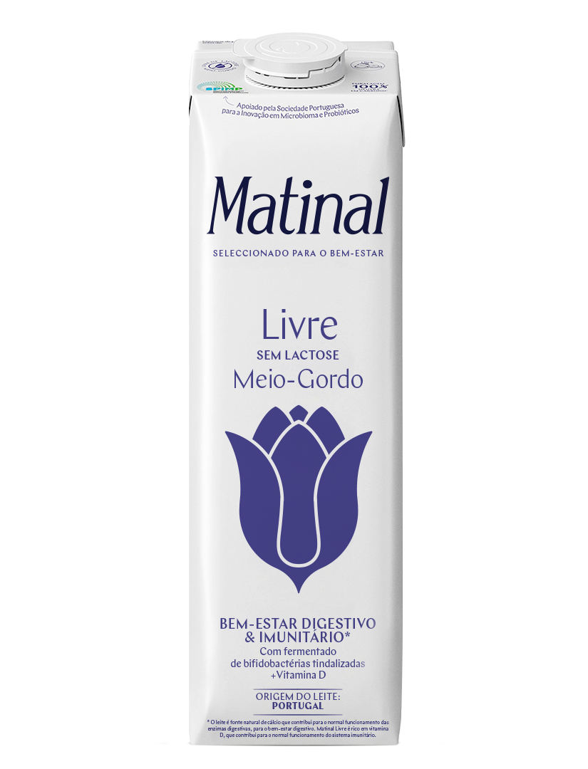 Bebida de Leite UHT Livre Meio Gordo Matinal