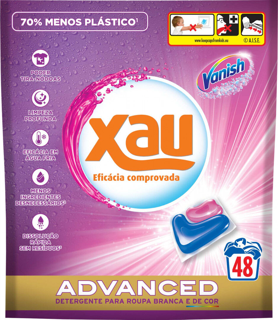 Detergente Máquina Roupa Cápsulas Advanced Xau + Vanish