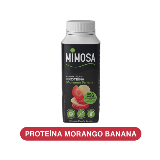 Iogurte Líquido Proteína Morango E Banana Mimosa 250 ml