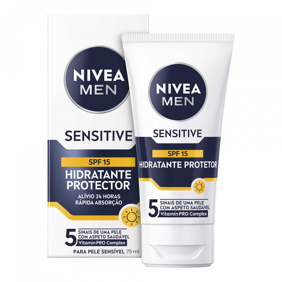 Creme De Rosto Sensitive Hidratante Fps15 Nivea Men 75 ml