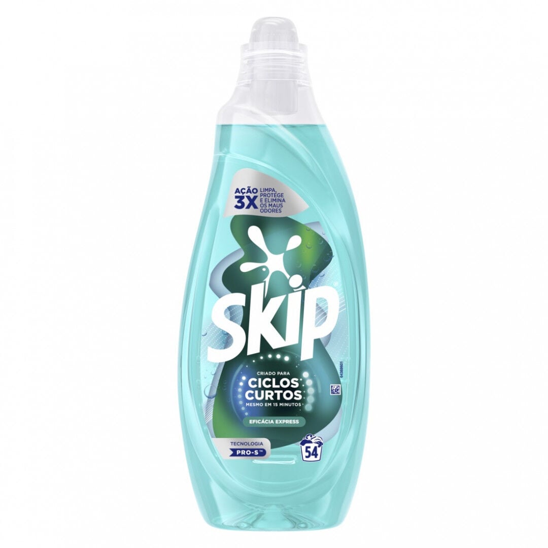 Detergente Máquina Roupa Líquido Ciclos Curtos Eficácia Skip