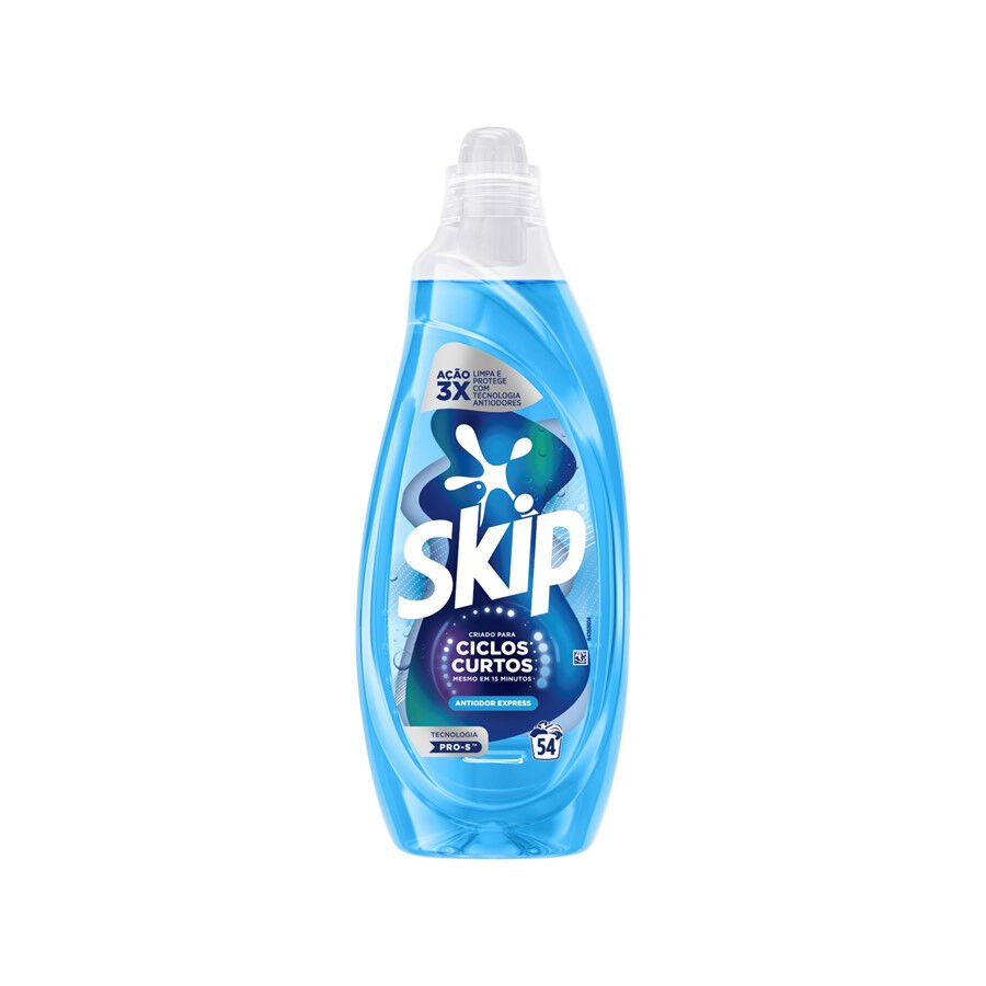 Detergente Máquina Roupa Líquido Ciclos Curtos Antiodor Skip