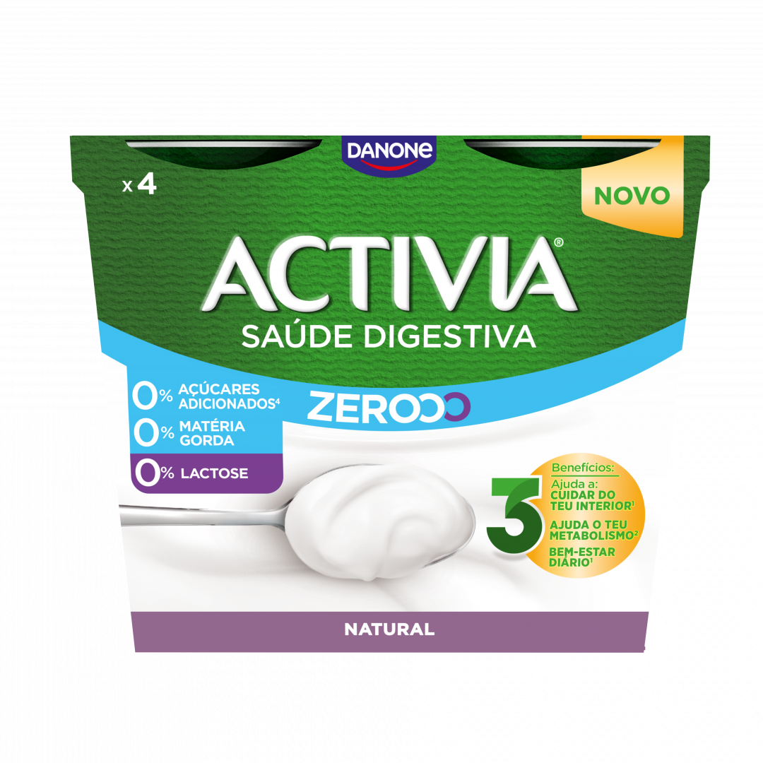 Iogurte Bífidus Triplo 0% Natural Sem Lactose Pack 4 Activia Danone 460 g