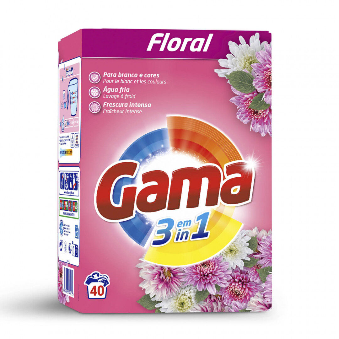 Detergente Máquina Roupa em Pó Floral Gama