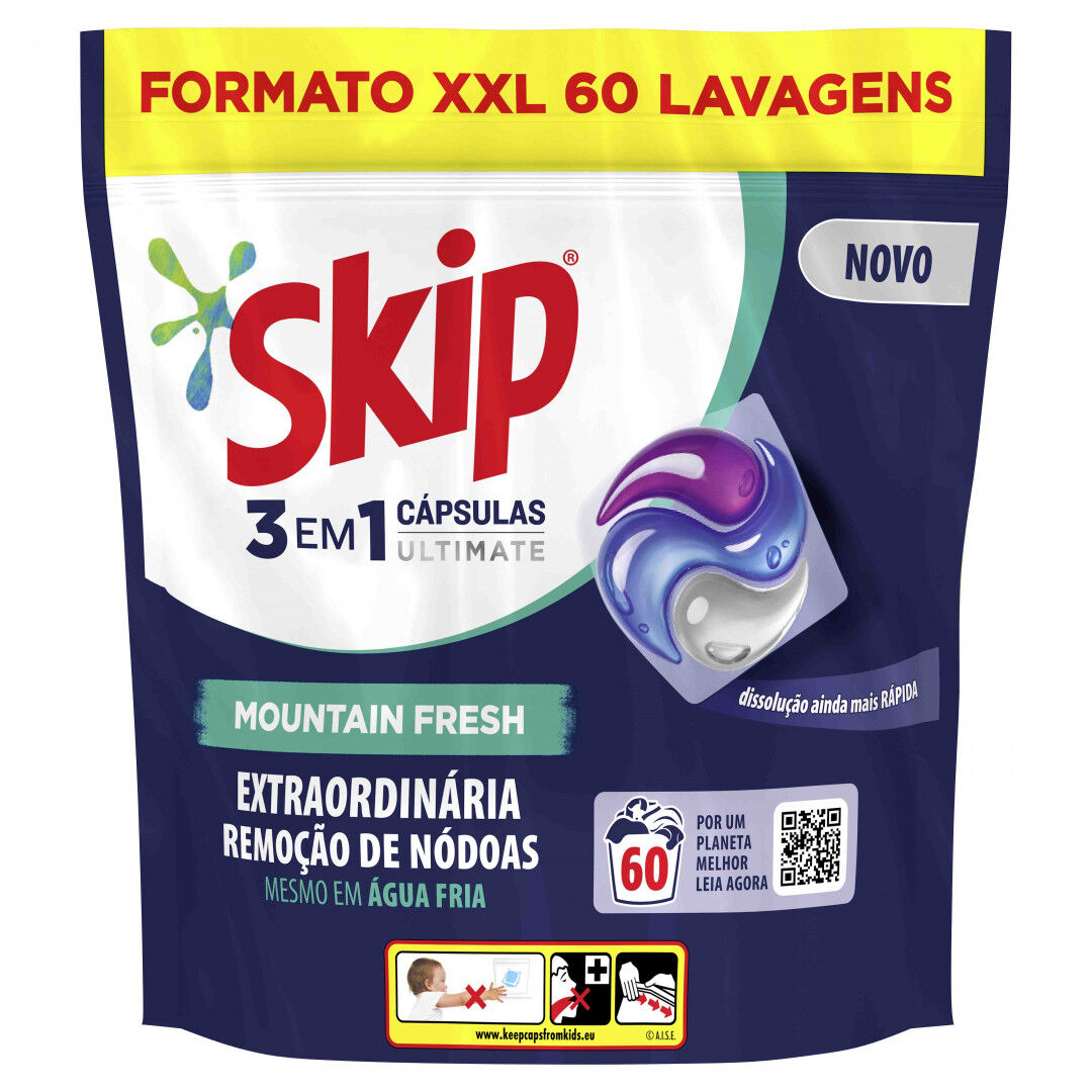Detergente Máquina Roupa Cápsulas Moutain Fresh Skip