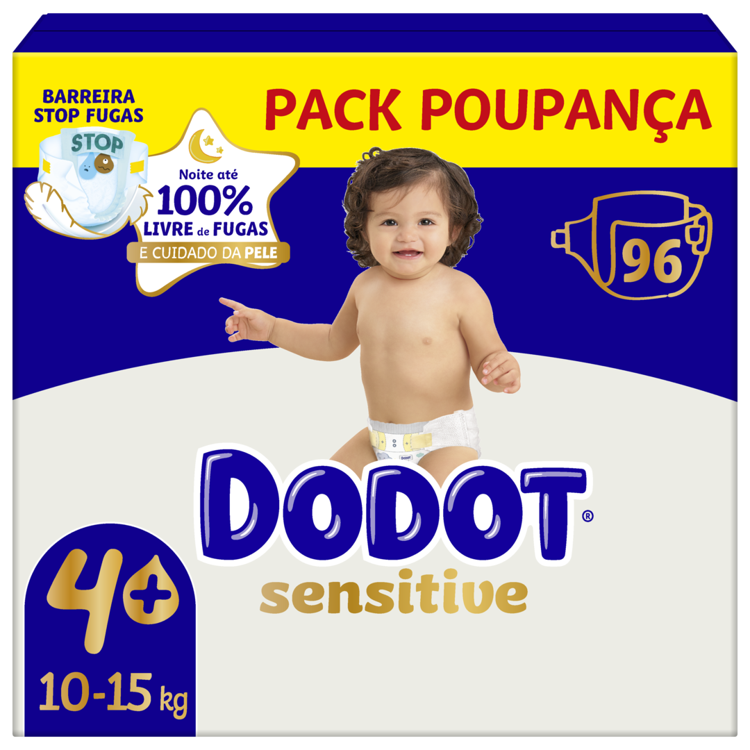 Fraldas Sensitive Extra T4+ 10-15kg