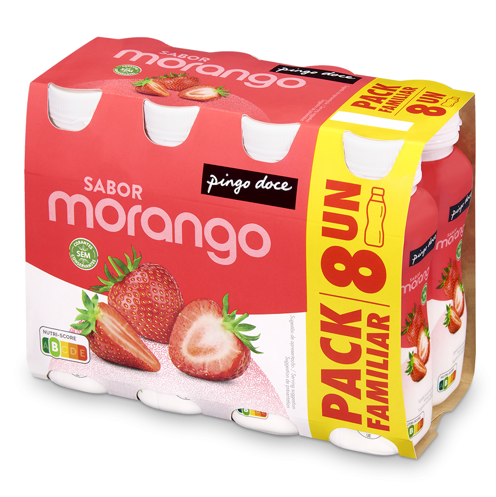 Iogurte Líquido Morango Pack 8