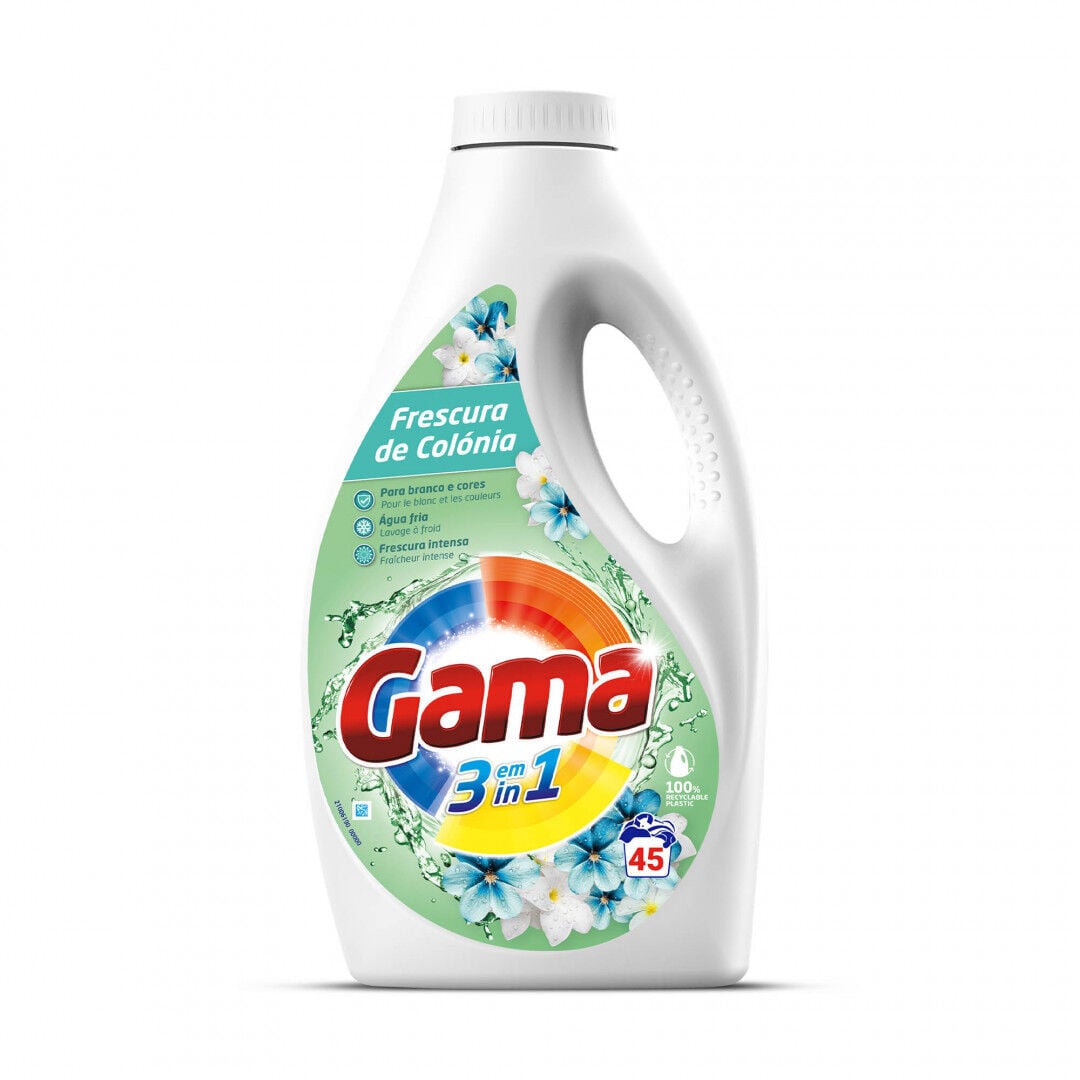 Detergente Máquina Roupa Líquido Colónia Gama