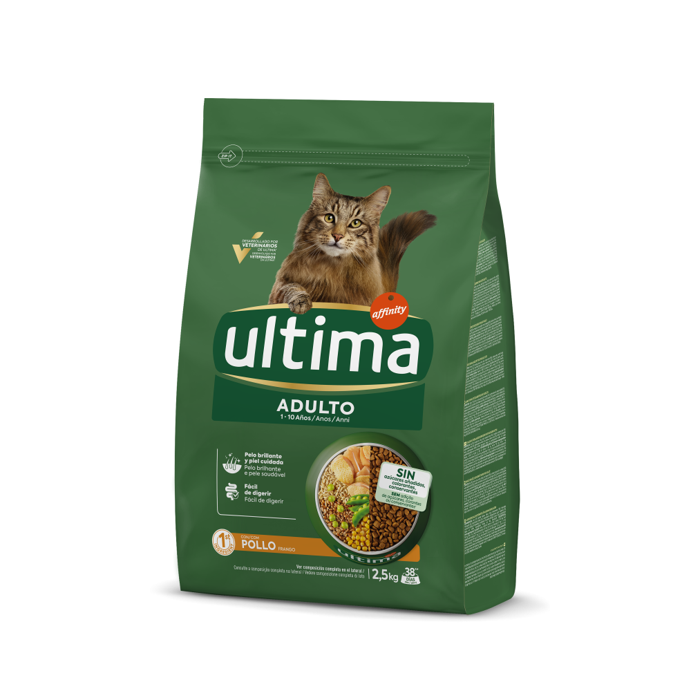 Comida Seca Para Gato Com Frango Affinity Ultima 2,5 kg