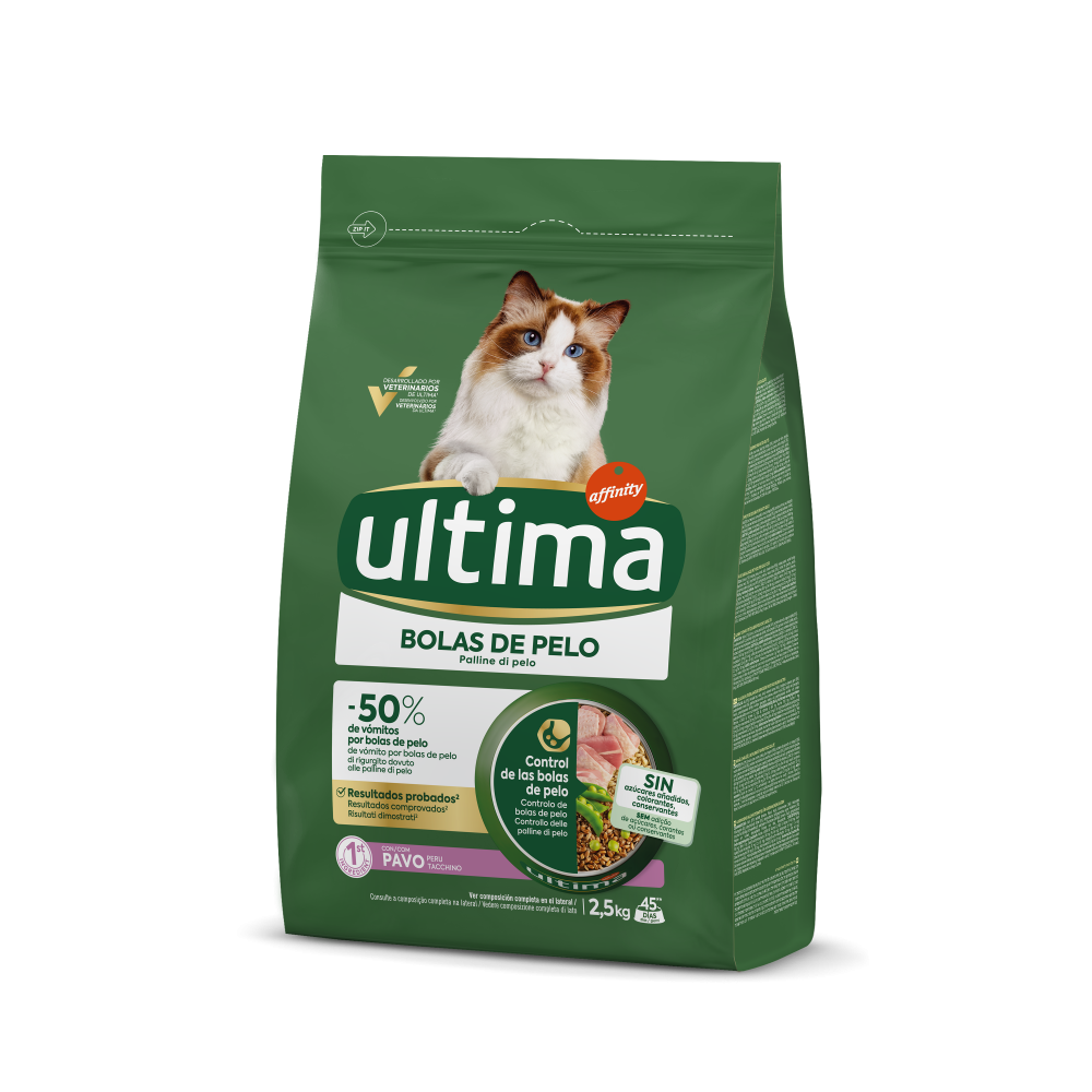 Comida Seca Para Gato Bolas De Pêlo Affinity Ultima 2,5 kg