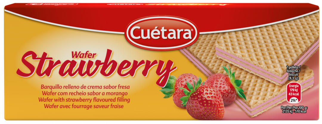 Bolachas Wafer Morango
