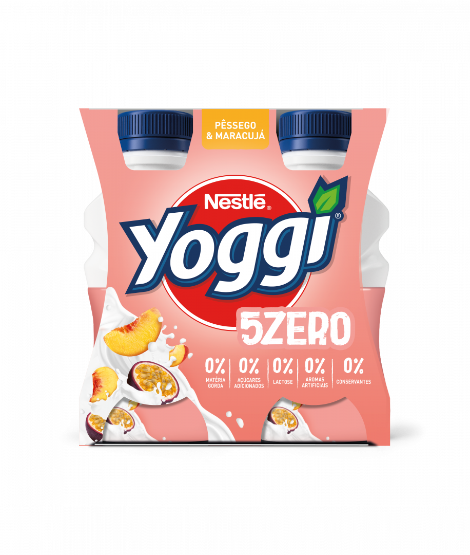 Iogurte Líquido Magro sem Lactose Pêssego e Maracujá 5 Zero Pack 4
