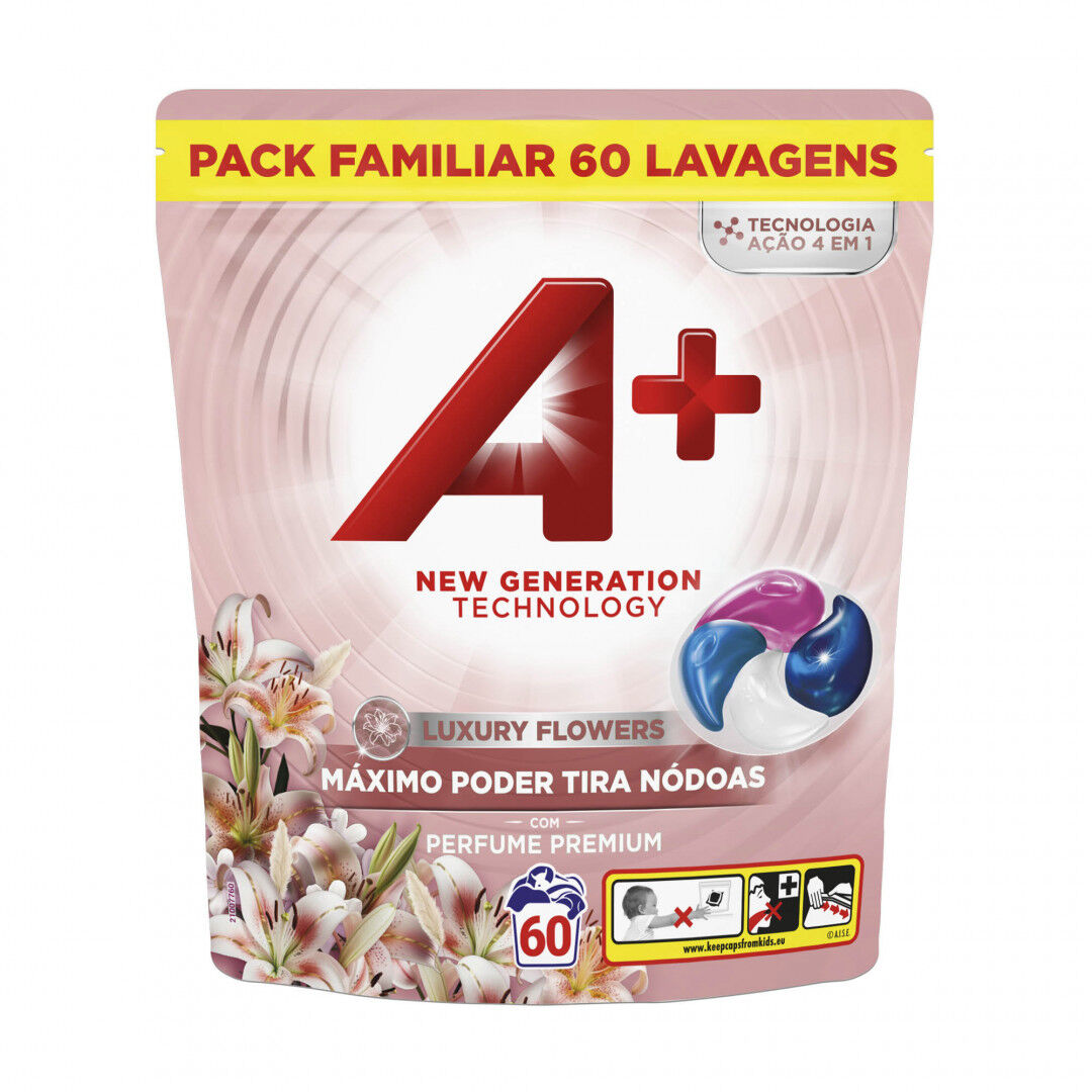 Detergente Máquina Roupa Cápsulas Luxury Flowers A+