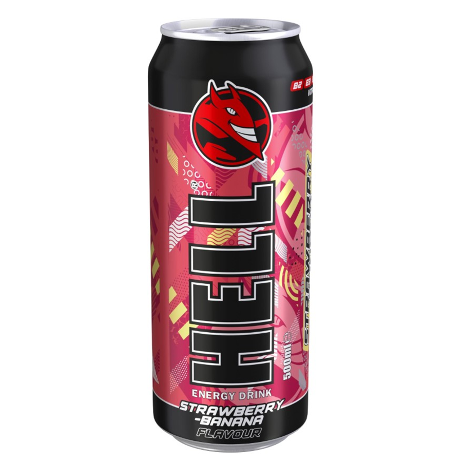 Bebida Energética Hell Energy Banana e Morango