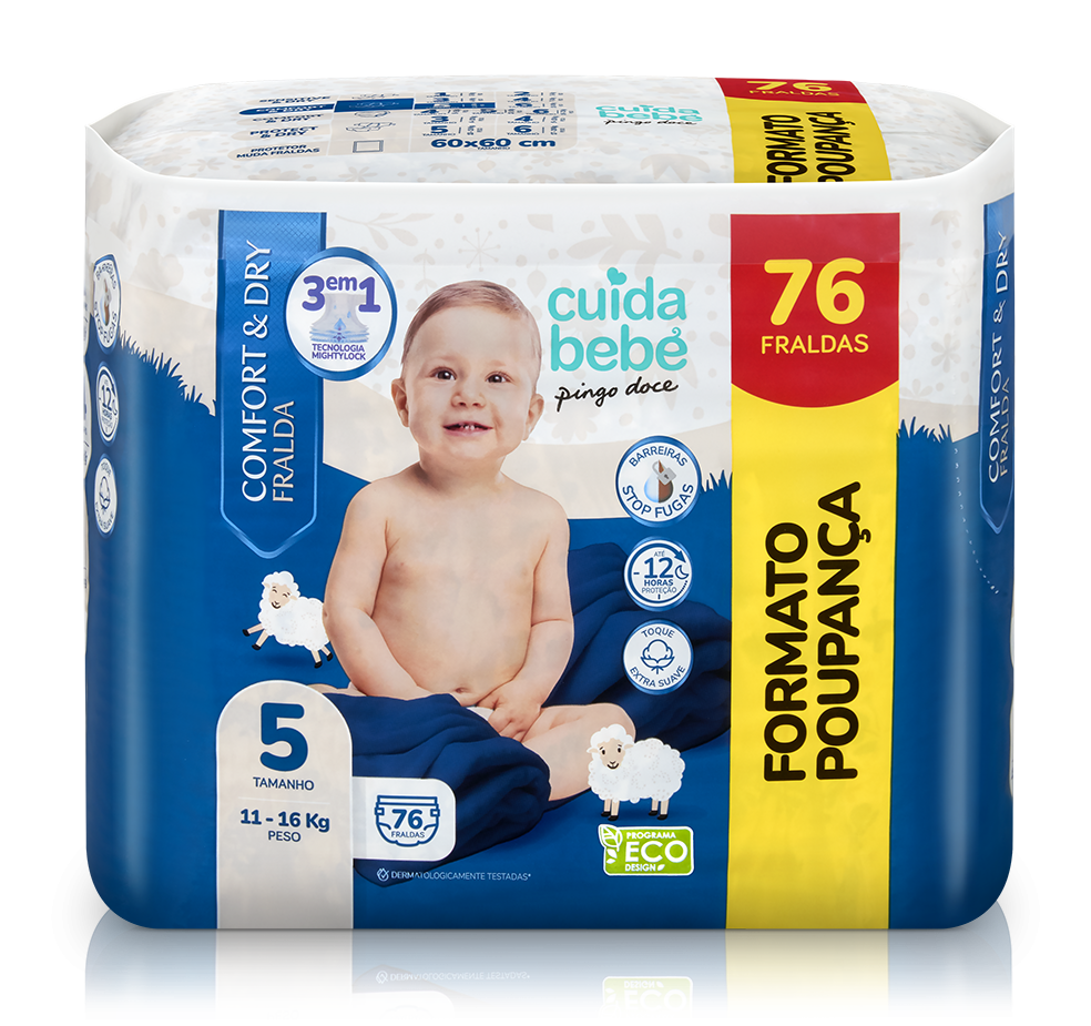 Fraldas Comfort&Dry 11-16kg T5