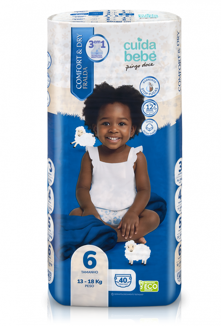 Fraldas Comfort&Dry 13-18kg T6