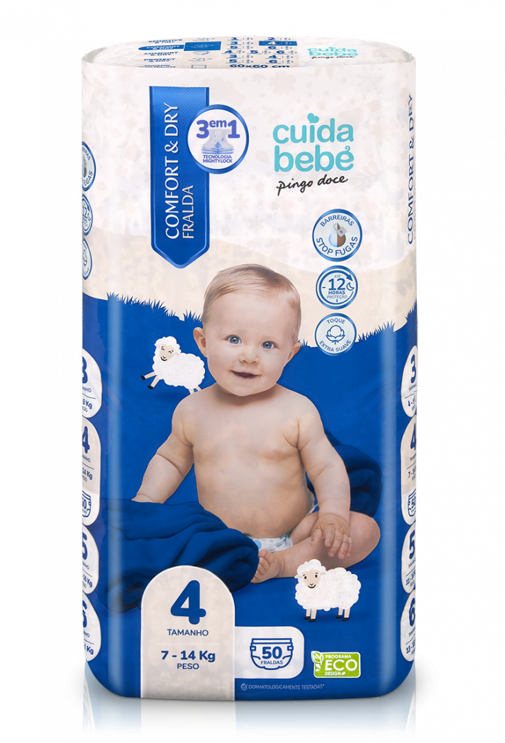 Fraldas Comfort&Dry 7-14kg T4