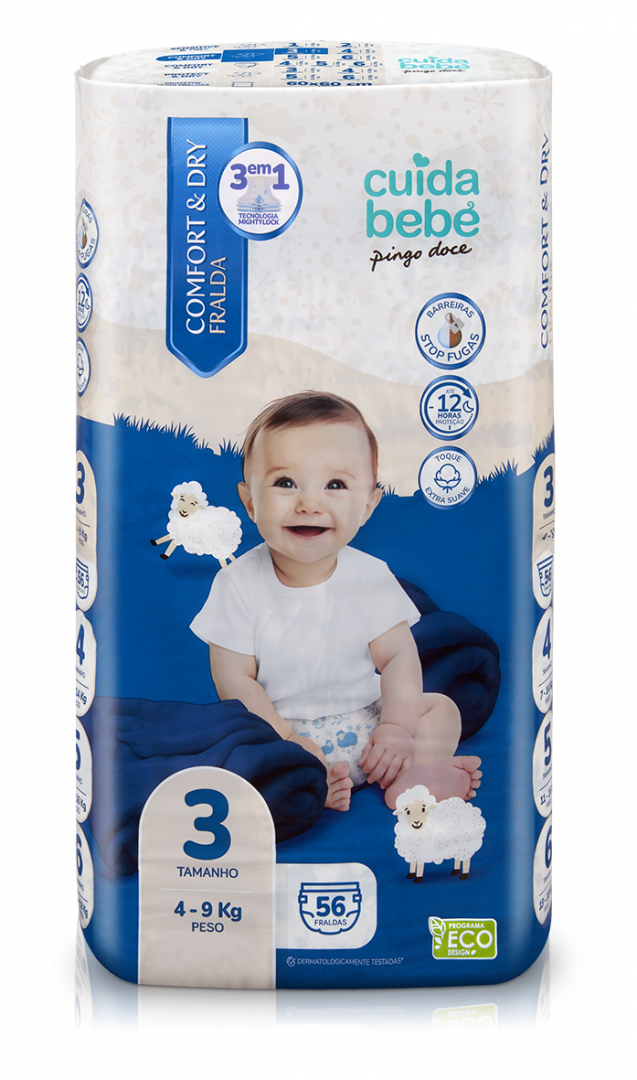 Fraldas Comfort&Dry 4-9kg T3