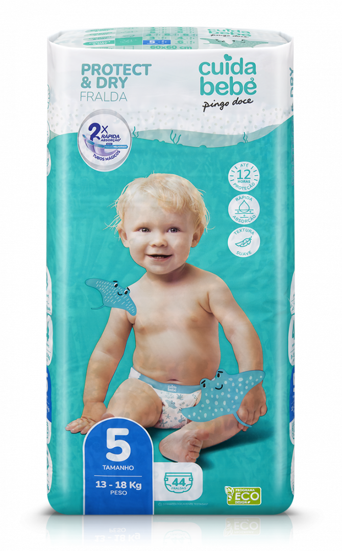 Fraldas Protect&Dry 13-18kg T5