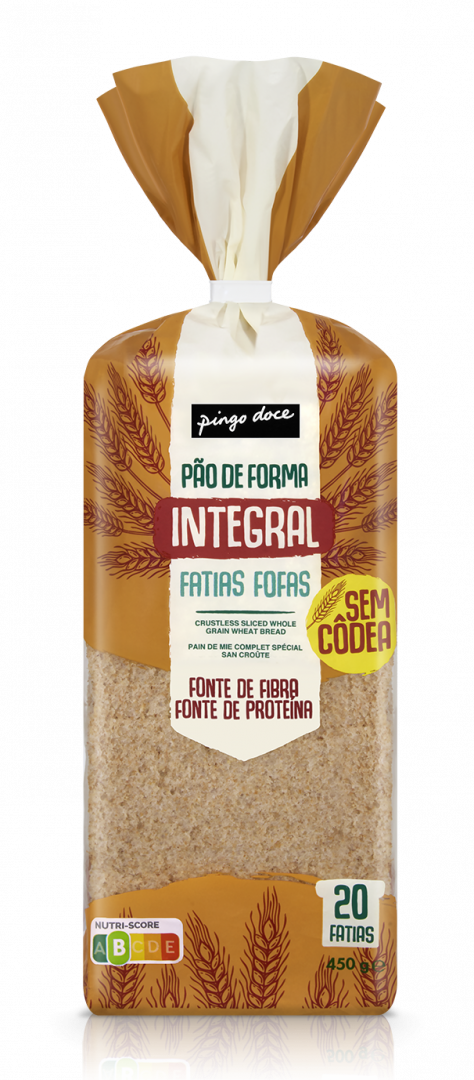 Pão de Forma Integral sem Côdea