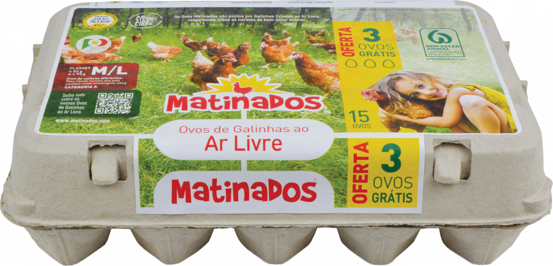 Ovos De Ar Livre Classe M/l Matinados 15 un