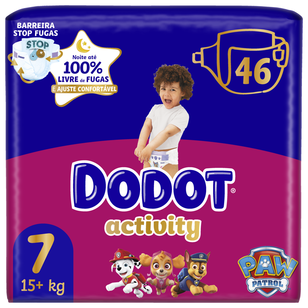 Fraldas Activity +15kg T7 Dodot 46 un